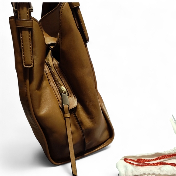 Coach Madison Carlyle Leather Shoulder Bag - Brown/ Gold - Picture 15 of 16